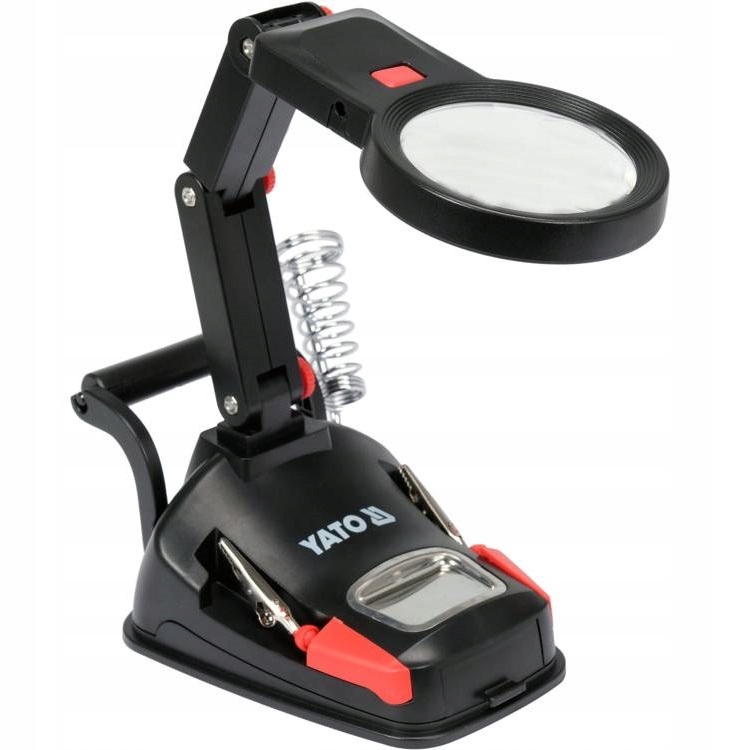 YATO UCHWYT TRZECIA RĘKA PODW LUPA PODŚWIETLENIE