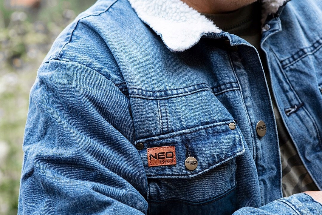 NEO KURTKA ROBOCZA BLUZA JEANSOWA OCIEPLANA DENIM 100% BAWEŁNA 81-557 M/50