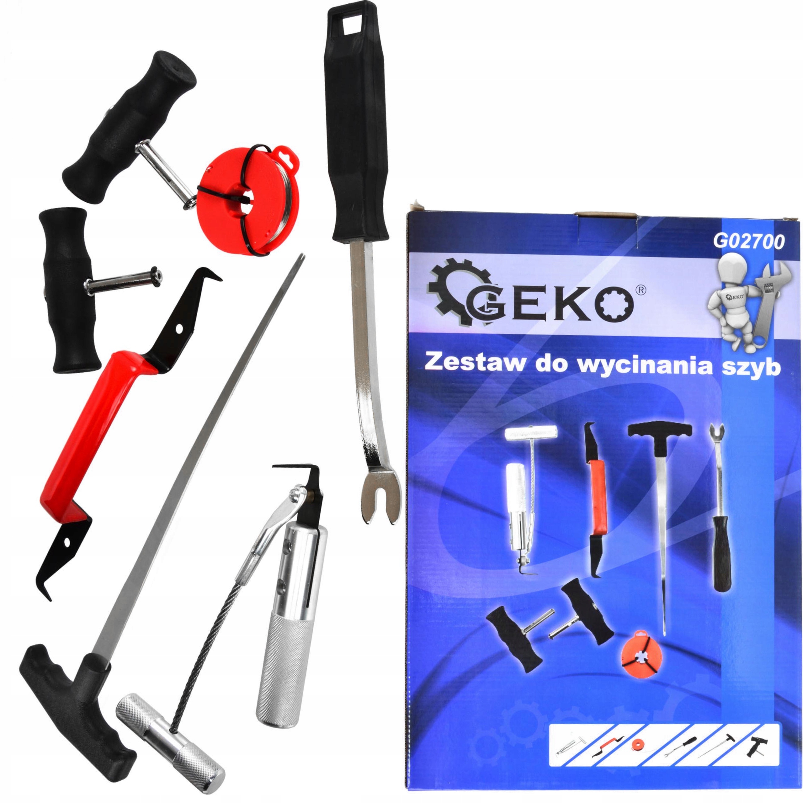 GEKO ZESTAW DO WYCINANIA SZYB SAMOCHODOWYCH NÓŻ WYCINAK