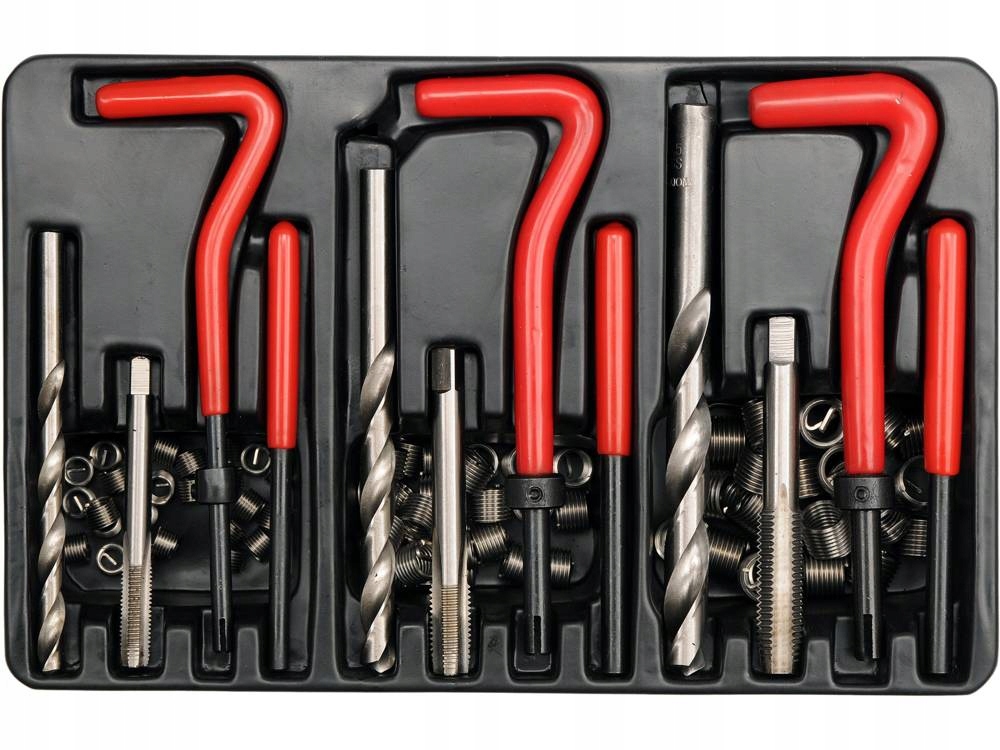 Yato ZESTAW NAPRAWY USZKODZONYCH GWINTÓW WIERTŁA GWINTOWNIKI M6-M10 YT-1769