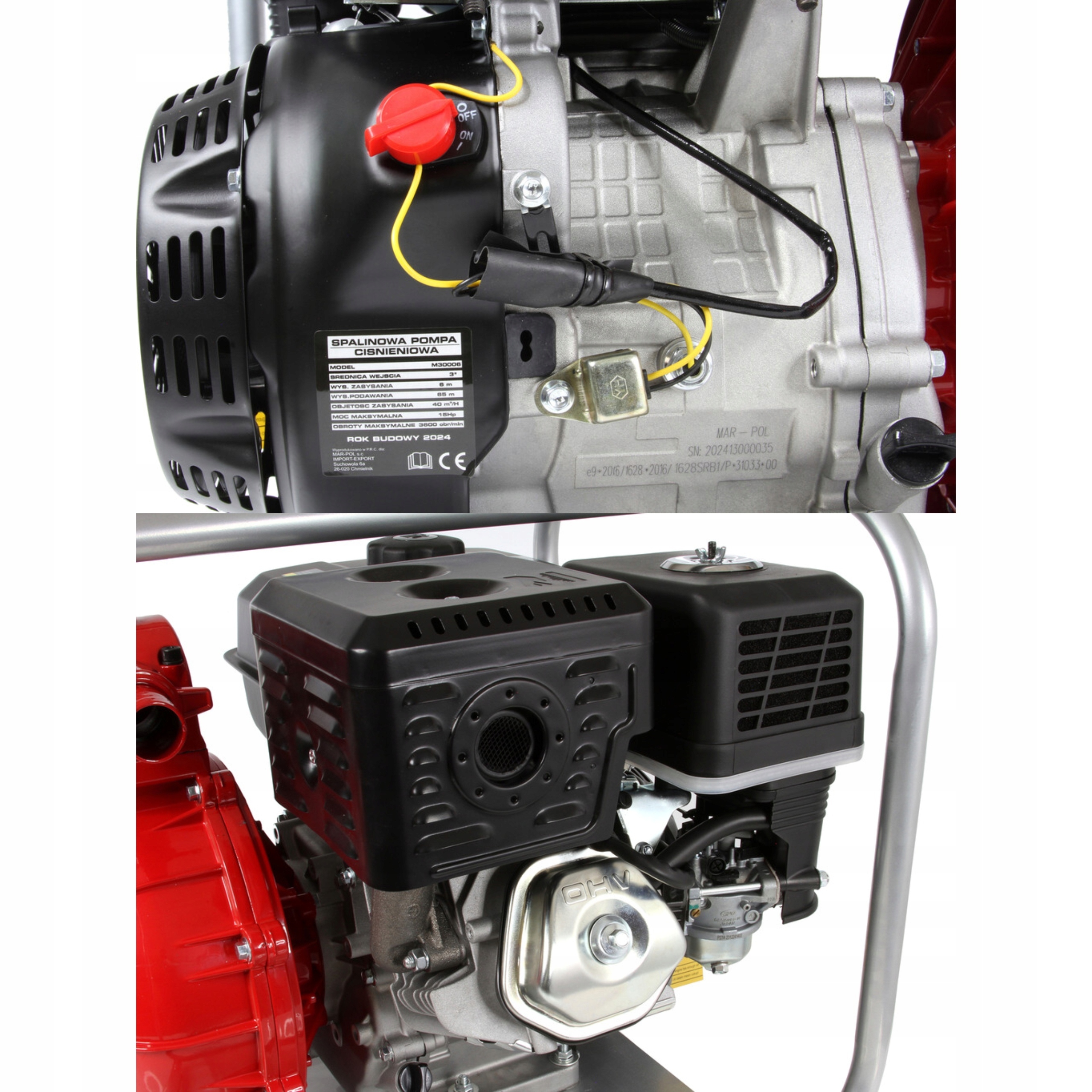 CIŚNIENIOWA POMPA SPALINOWA 3" MOTO POMPA MAR-POL M30006