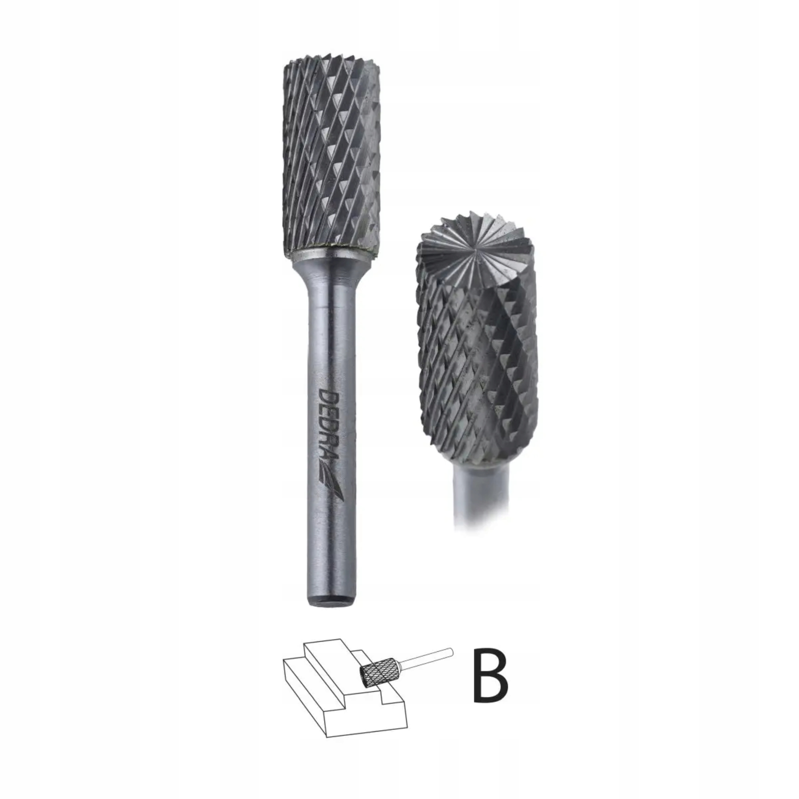 DEDRA FREZ TRZPIENIOWY WALCOWY Z ZĘBAMI B12X25MM TRZPIEŃ 6MM DEDRA 07F612