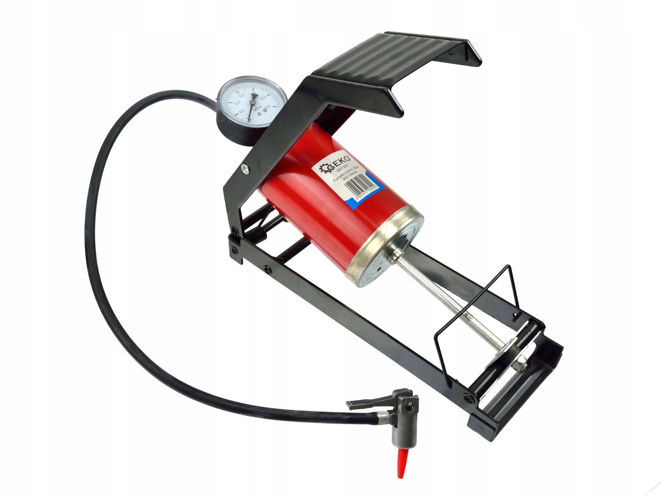 POMPKA SAMOCHODOWA NOŻNA ROWEROWA 1-TŁOKOWA 0,6MPA