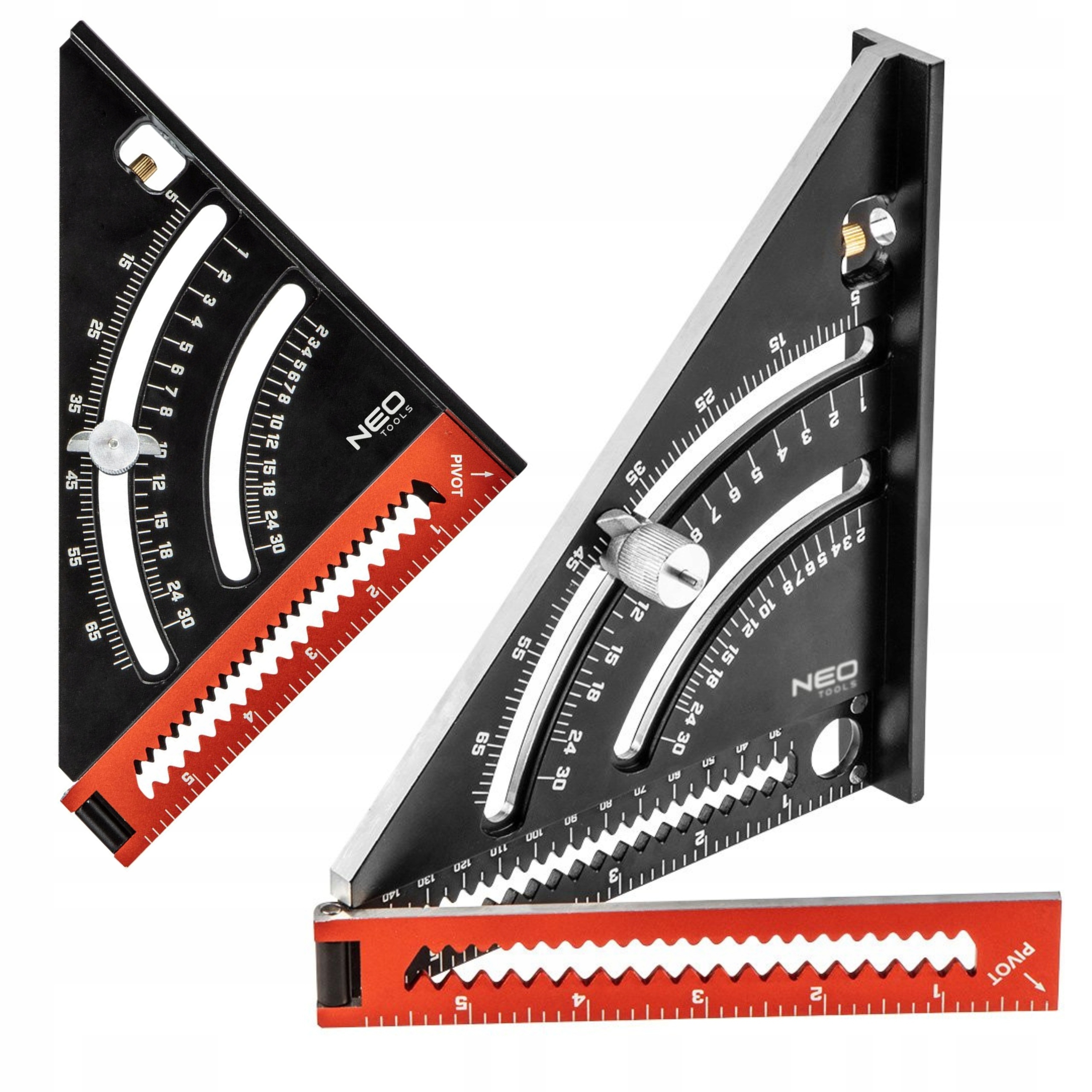 NEO TOOLS KĄTOWNIK ALUMINIOWY EKIERKA BUDOWLANA ZE STOPKĄ 185X 317mm 72-105