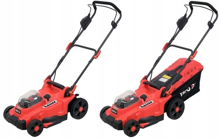 YATO KOSIARKA AKU. BEZSZCZOTKOWA DO TRAWY 2x18V 4A 37cm 35L REGULACJA 36V