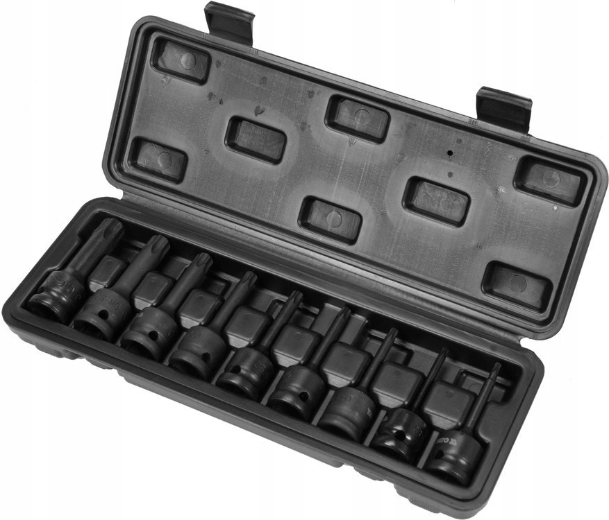 YATO ZESTAW KLUCZE TRZPIENIOWE TORX 1/2" NASADKI UDAROWE WALIZKA YT-10654