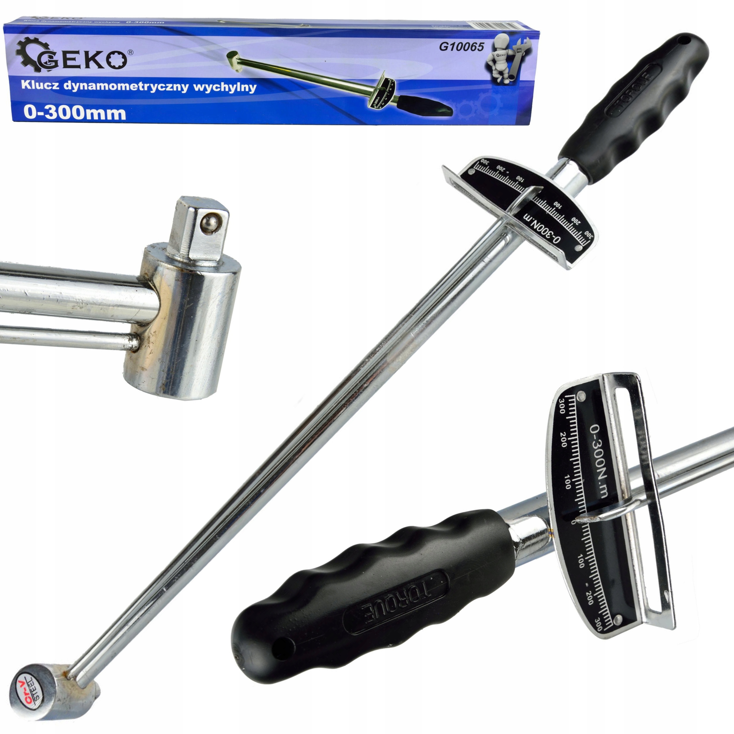 GEKO KLUCZ DYNAMOMETRYCZNY WYCHYLNY 0-300NM G10065