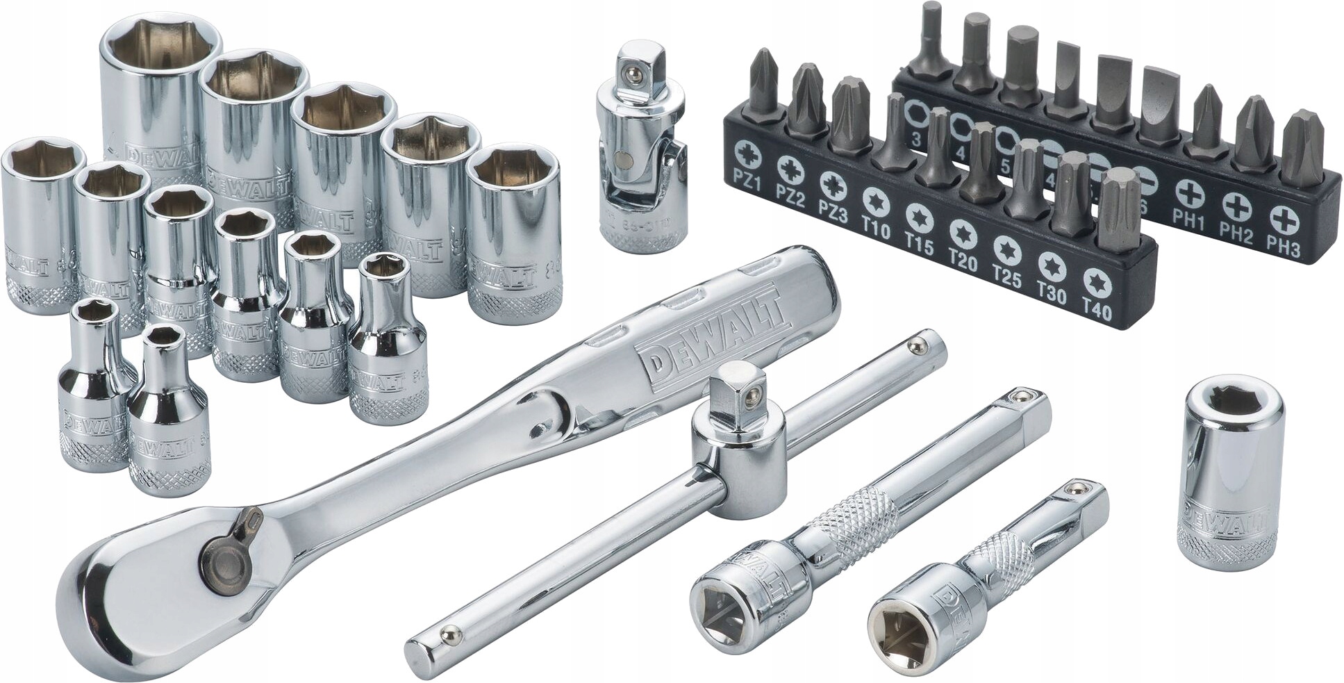 DEWALT DWMT19238-1 ZESTAW KLUCZY NASADEK 37EL.