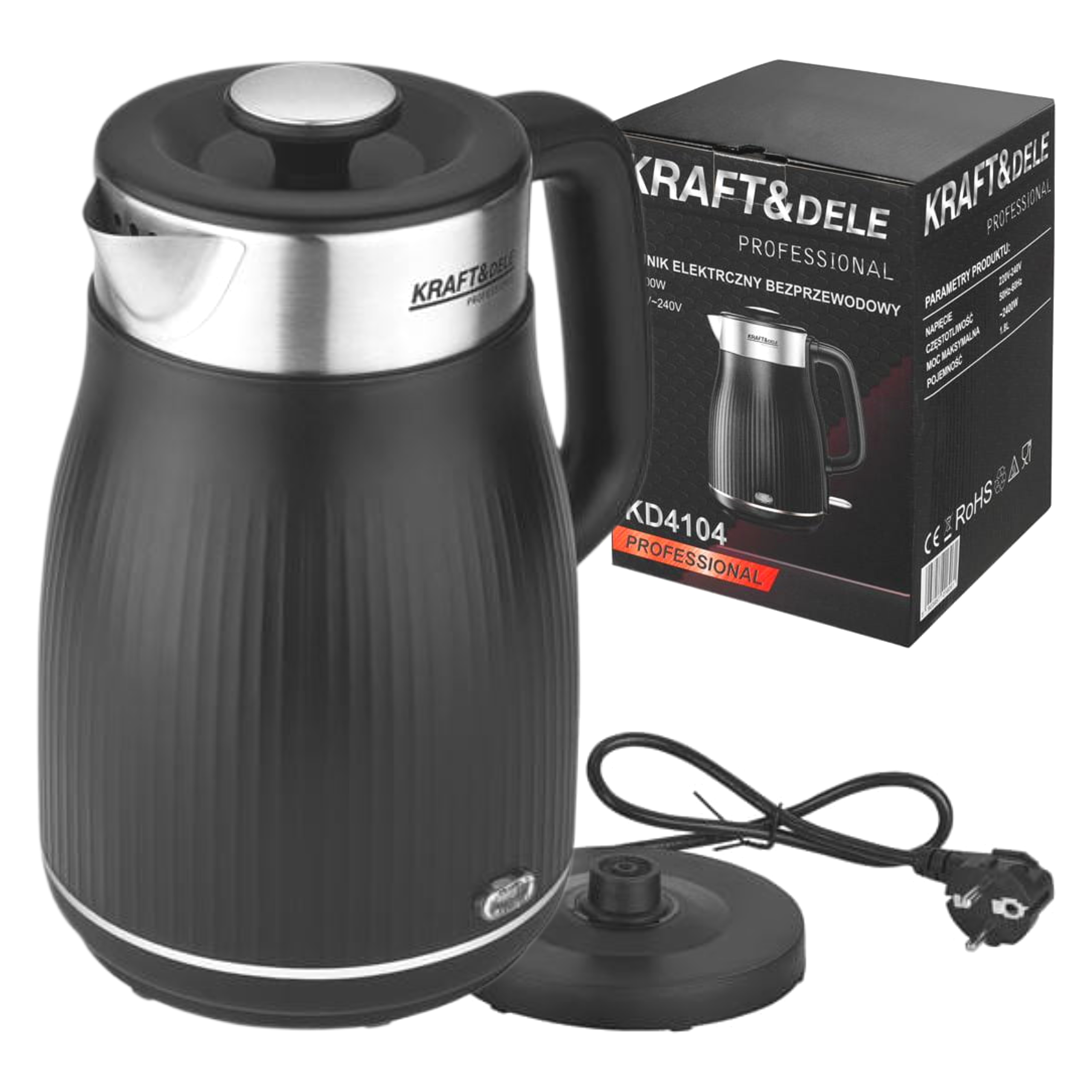 KRAFT&DELE CZAJNIK ELEKTRYCZNY 1,8L 2400W SZYBKIE GOTOWANIE WODY KD4104