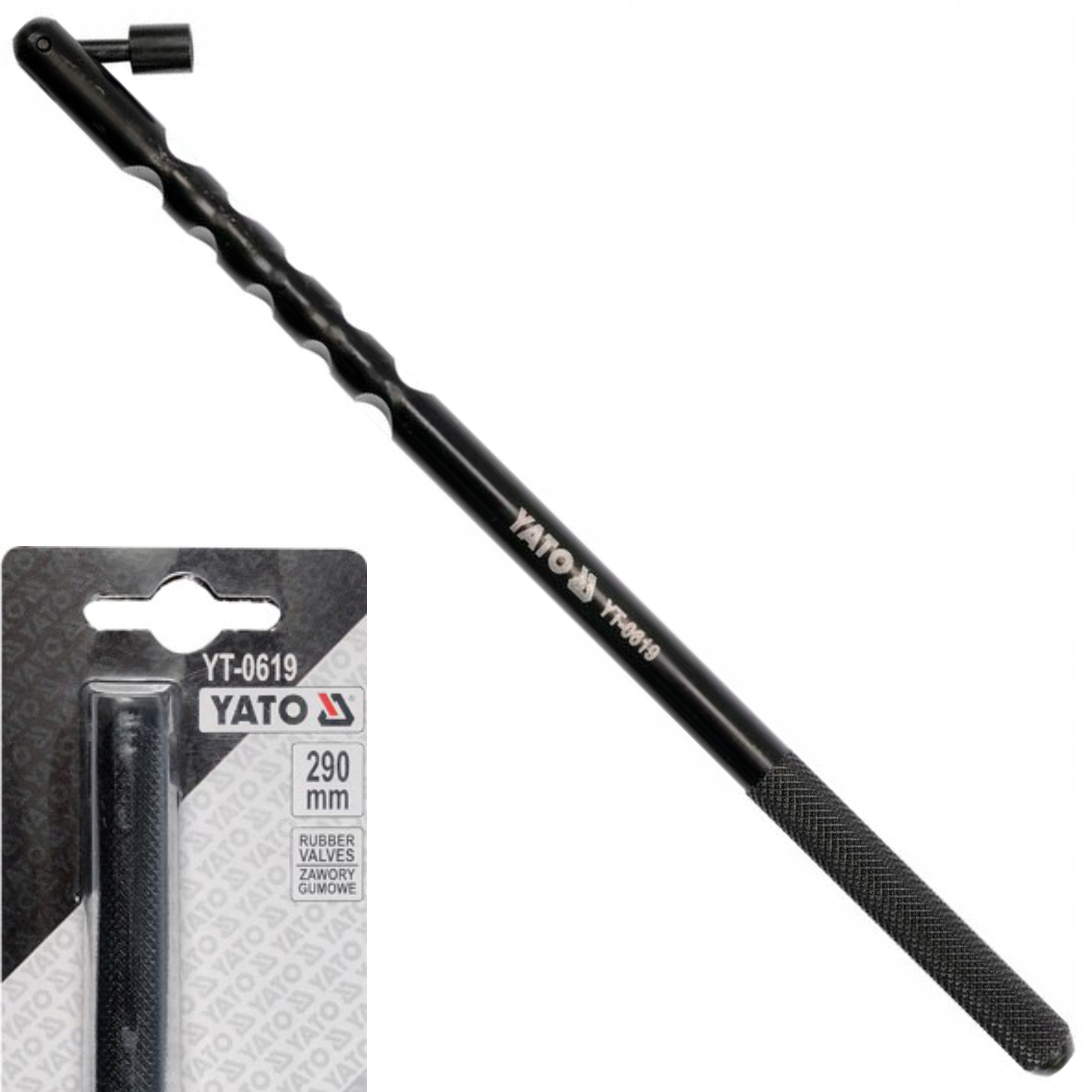 YATO PRZECIĄGACZ DO ZAWORÓW WENTYL DŹWIGNI GUMOWYCH 290 mm YT-0619