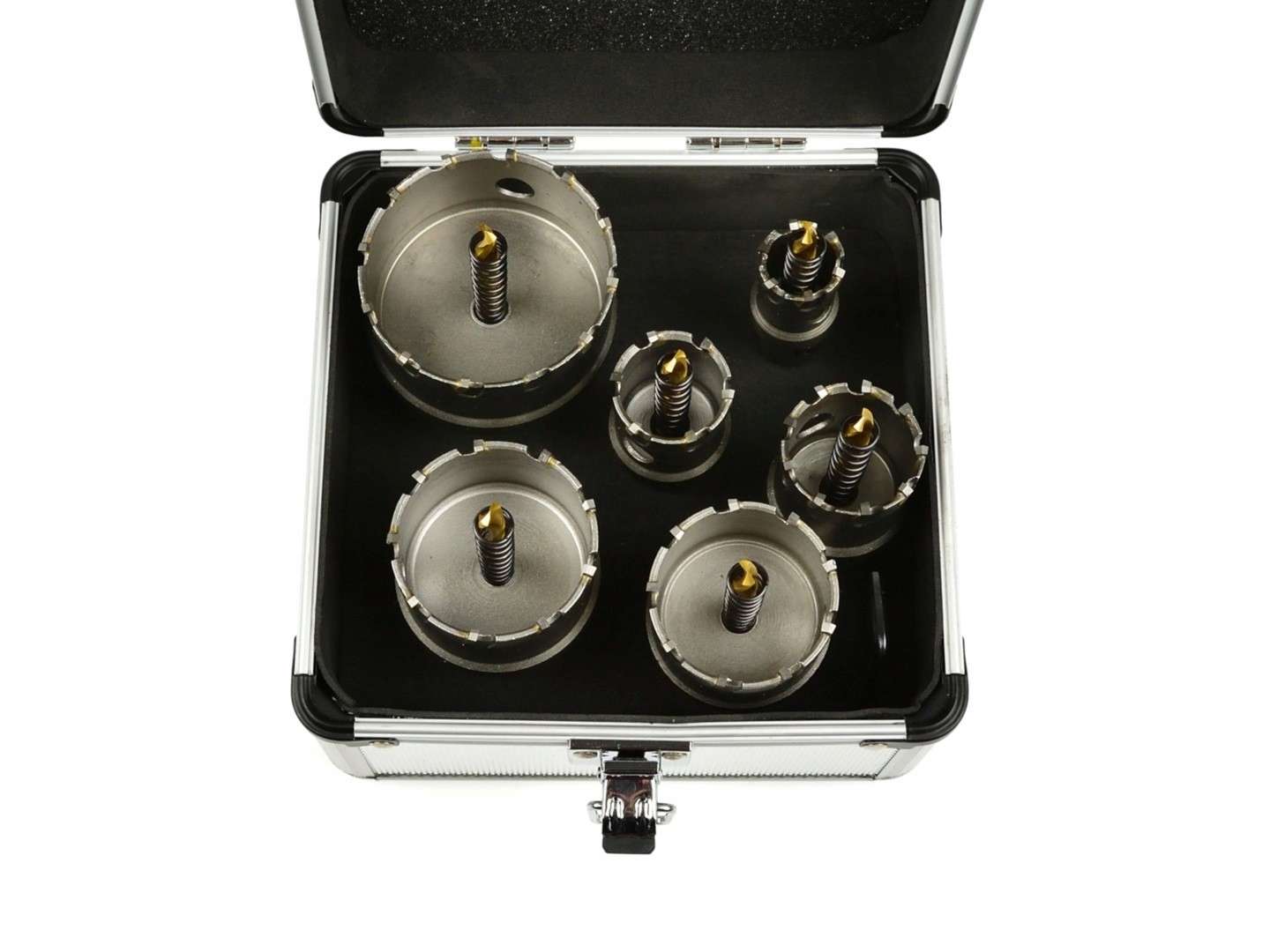 GEKO KOMPLET OTWORNIC WIDIOWYCH 22-65mm DO METALU Z WIERTŁEM TYTAN 6SZT