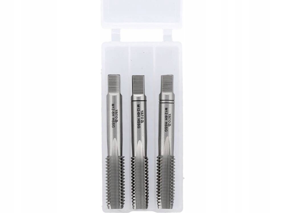 YATO GWINTOWNIK RĘCZNY HSS DO GWINTÓW M12 ZESTAW 3 SZT.