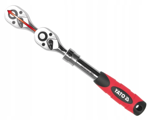 YATO GRZECHOTKA TELESKOPOWA DŁUGI UCHWYT 3/8'' 215-315MM 72 ZĘBY YT-0298