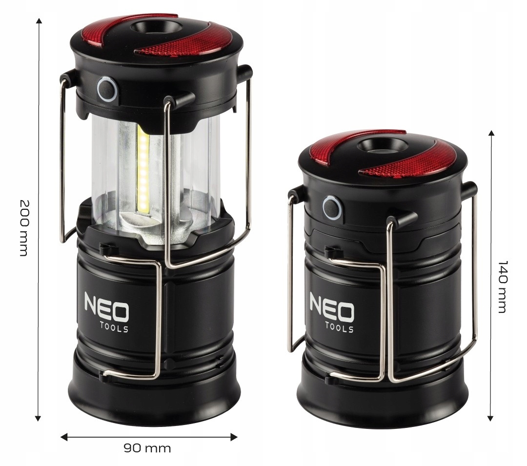 LAMPKA TURYSTYCZNA NAMIOTOWA BIWAKOWA LED 3W1 NA BATERIE NEO TOOLS 99-030