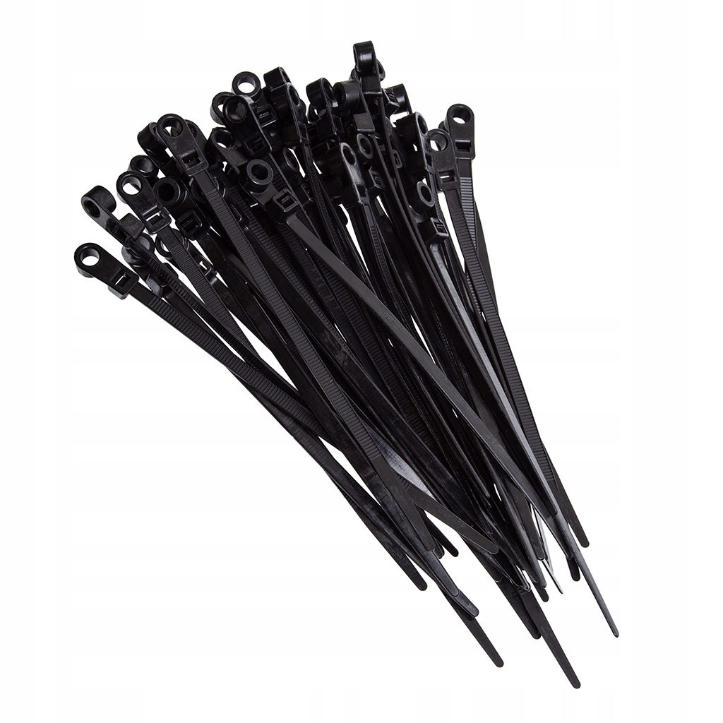 ZESTAW OPASEK KABLOWYCH Z OCZKIEM 4.7x150x5MM 50SZT. CZARNE MAR-POL M66584
