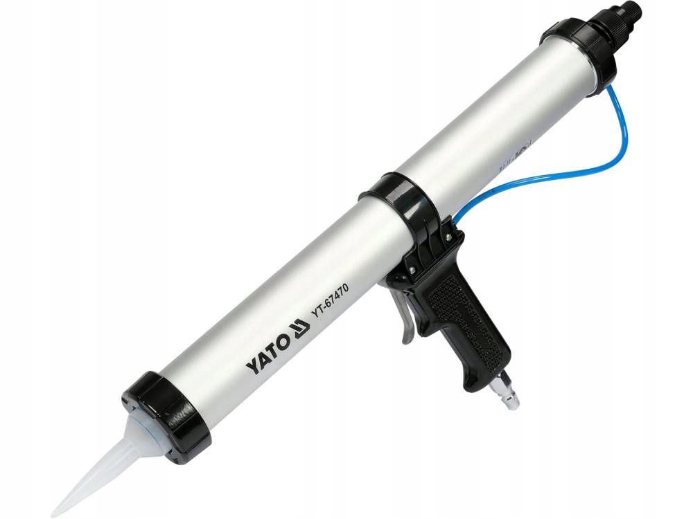 YATO WYCISKACZ PNEUMATYCZNY MAS GĘSTYCH SILIKONU 600ML ALUMINIUM YT-67470