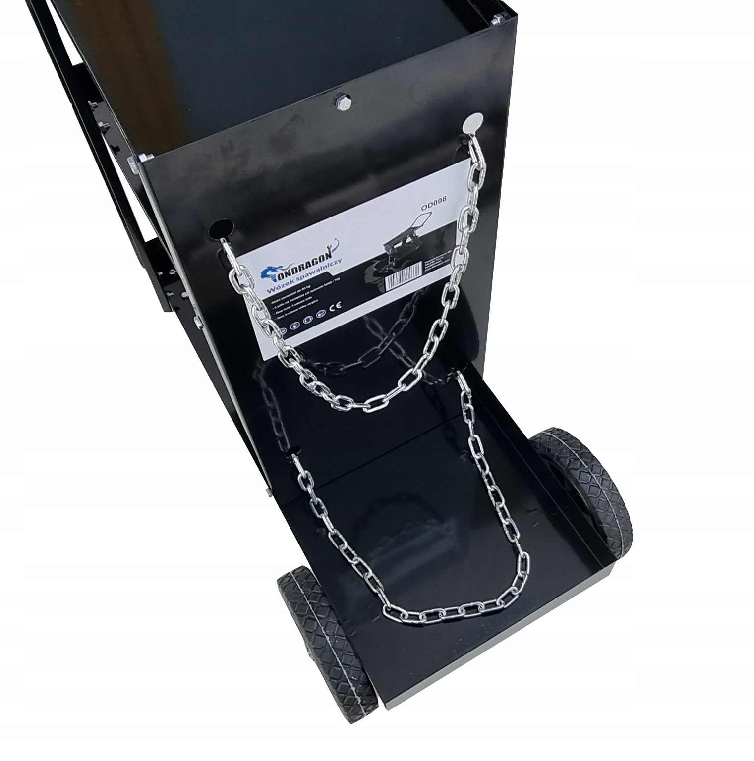 WÓZEK SPAWALNICZY DO SPAWAREK MIG MAG MMA TIG Z PÓŁKĄ NA BUTLE STABILNY