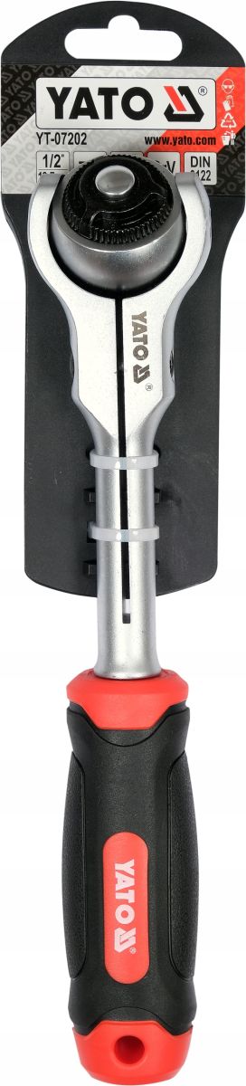 YATO GRZECHOTKA Z OBROTOWĄ GŁOWICĄ Z PRZEGUBEM 1/2" 72 ZĘBY YT-07202