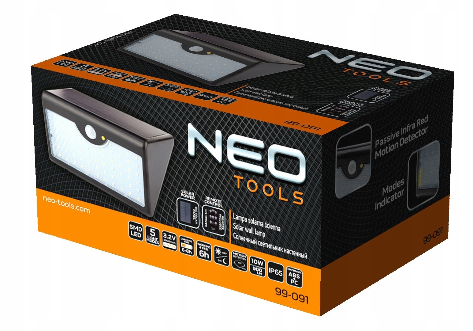 NEO REFLEKTOR LED LAMPA SOLARNA CZUJNIK PILOT 10W