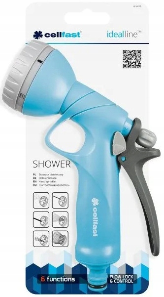 CELLFAST ZRASZACZ PISTOLETOWY OGRODOWY 6 FUNKCJI SHOWER REGULOWANY 50-735