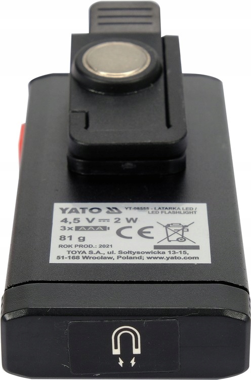 LATARKA LAMPA ROBOCZA 200 LM 2W, 3XAAA YATO