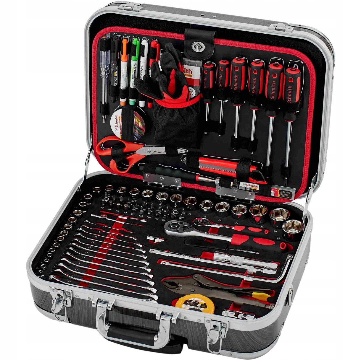 SCHMITH ZESTAW NARZĘDZI ELEKTRYKA 252 EL KLUCZE WALIZKA NARZĘDZIOWA