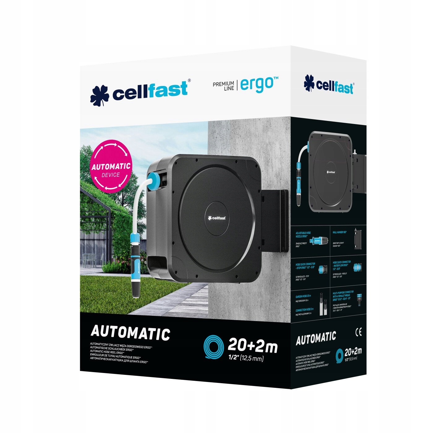 CELLFAST AUTOMATYCZNY ZWIJACZ WĘŻA OGRODOWEGO ERGO