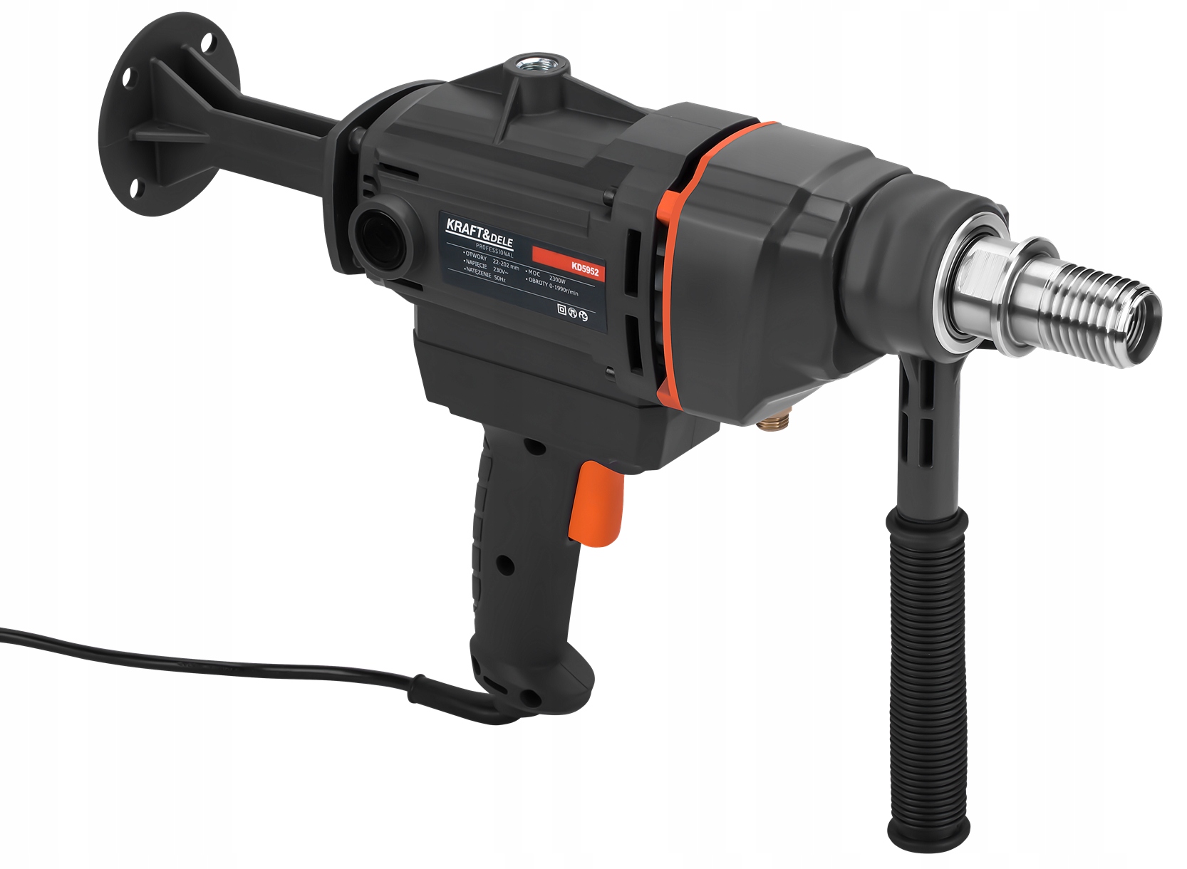 WIERTNICA DO BETONU 2300W 1990 rpm CHŁODZENIE WODĄ O202mm OTWORNICA KD5952