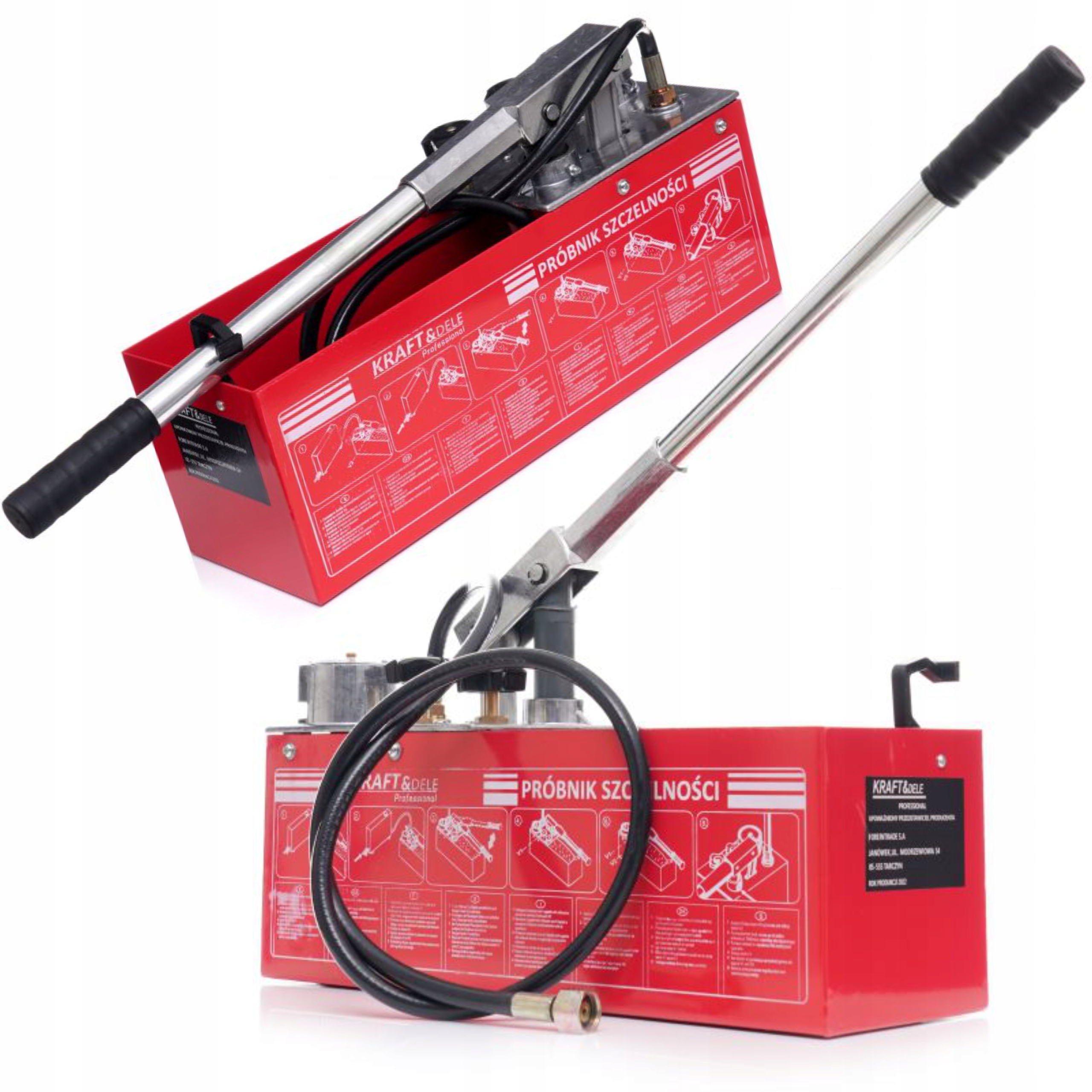 POMPA CIŚNIENIOWA KONTROLNA DO PRÓB CIŚNIENIOWYCH 0-50 kg 45ml 12L KD10478