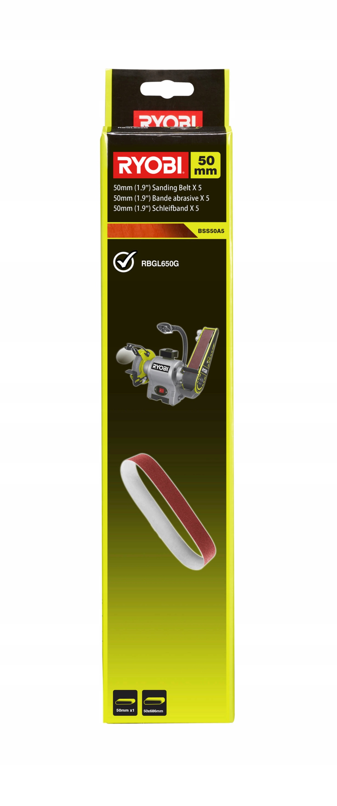 RYOBI BSS50A5 TAŚMA SZLIFIERKA 5SZT RBGL650G