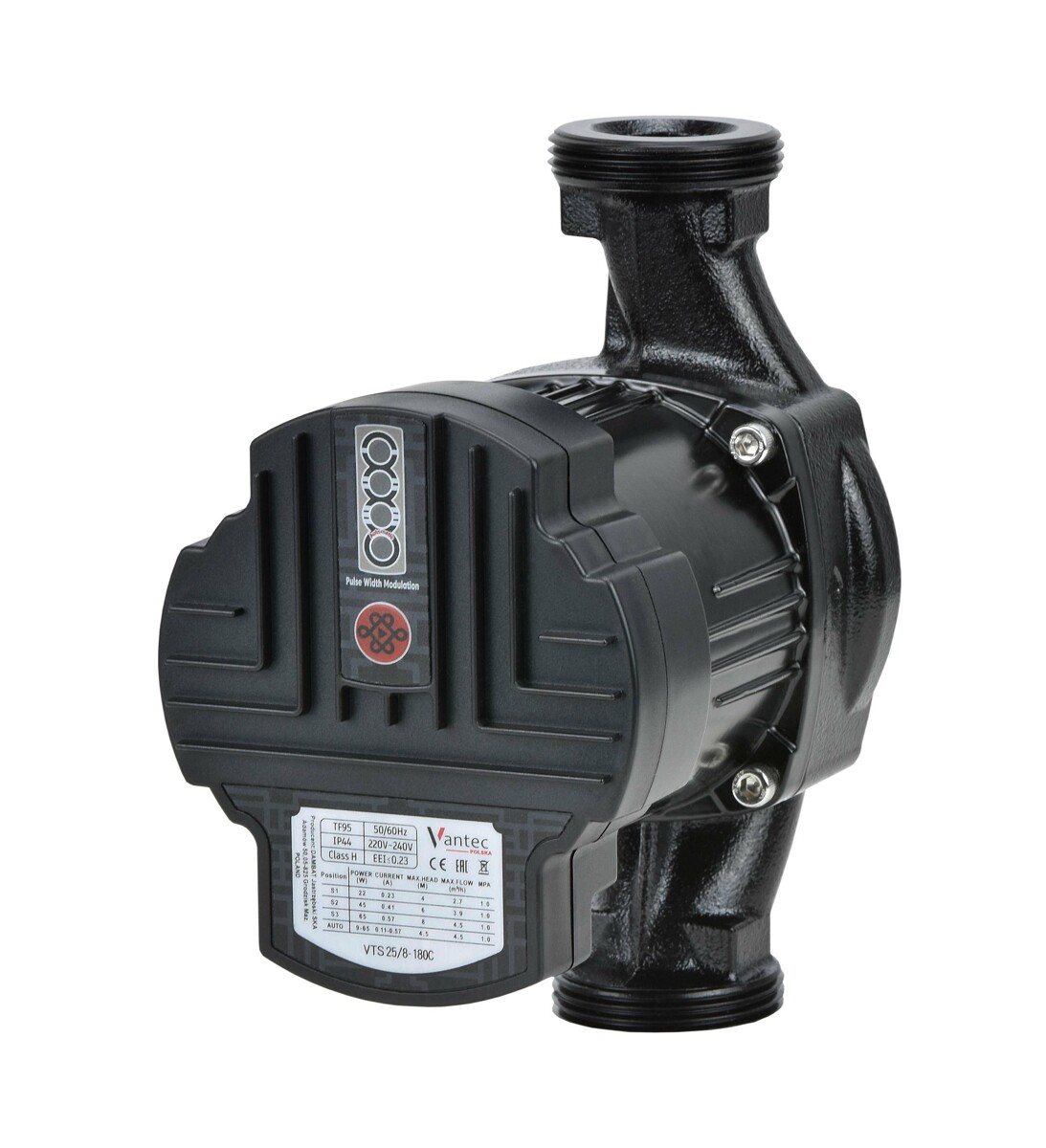 POMPA OBIEGOWA DO CO CWU VTS 25/8-180C PWM VANTEC POMPA ZE ŚRUBUNKAMI