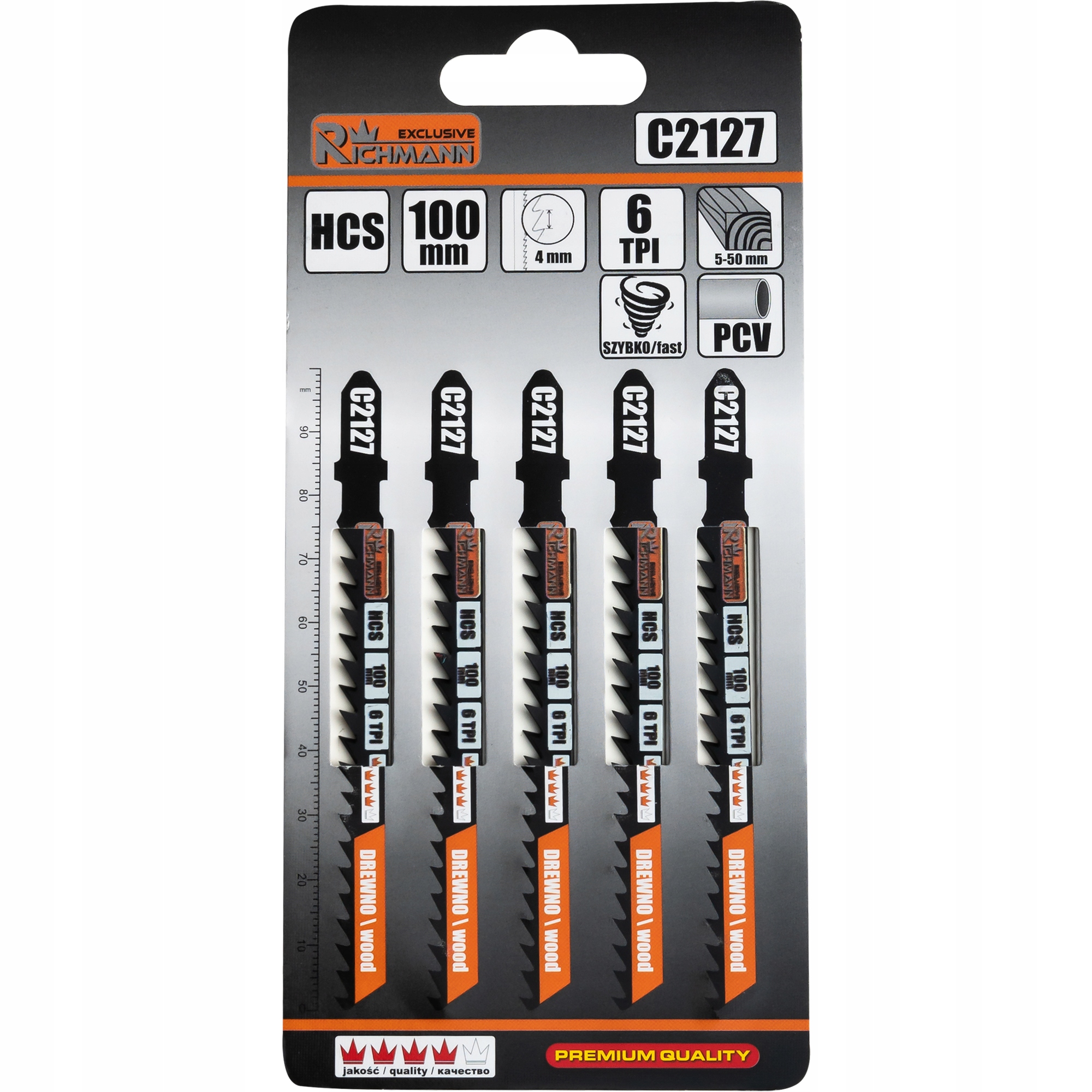 C2127 BRZESZCZOT DO WYRZ. DREWNO T HCS 100MM 6TPI SZYBKIE CIĘCIE T144D 5SZT