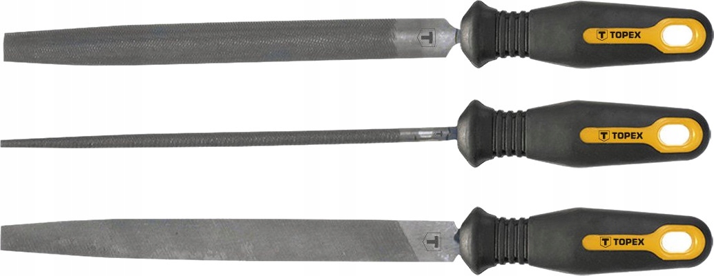 TOPEX KOMPLET PILNIKI DO METALU,3 KSZTAŁTY 200 MM/2, ZESTAW 3 SZT. 06A230