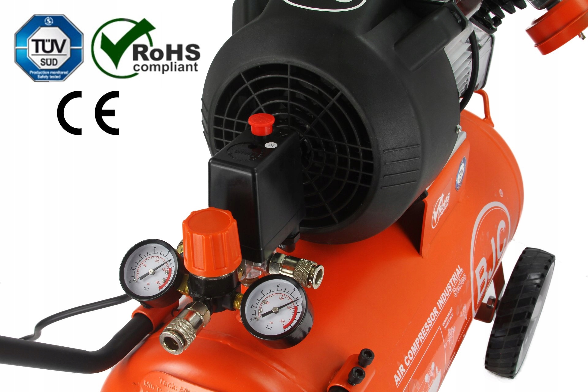 BJC KOMPRESOR OLEJOWY SPRĘŻARKA 50L 3HP 2 TŁOKI 10 BAR JN-30V KÓŁKA B88010