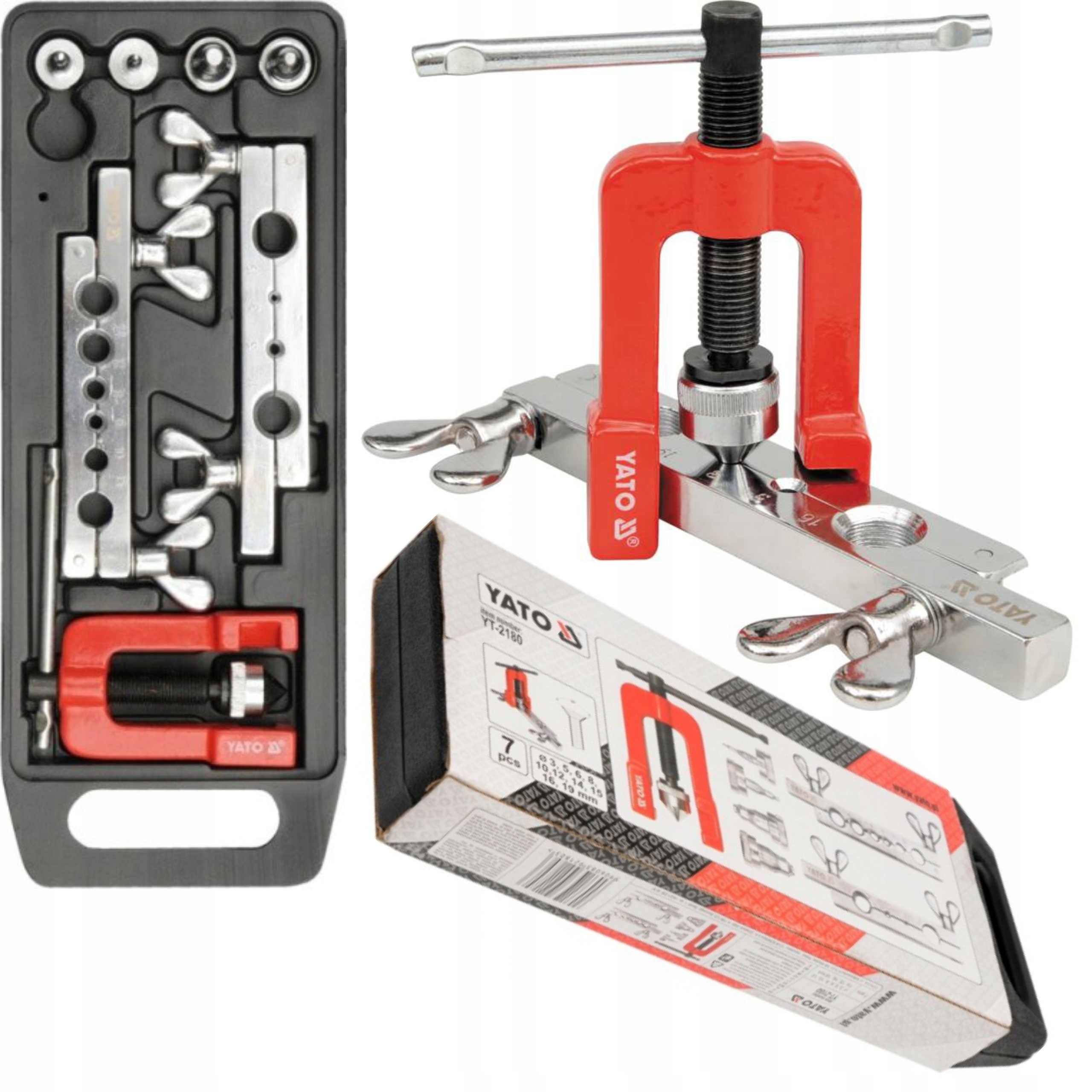 YATO ZESTAW PRASA DO ZARABIANIA ROZSZERZANIA PRZEWODÓW HAMULCOWYCH 3-19mm
