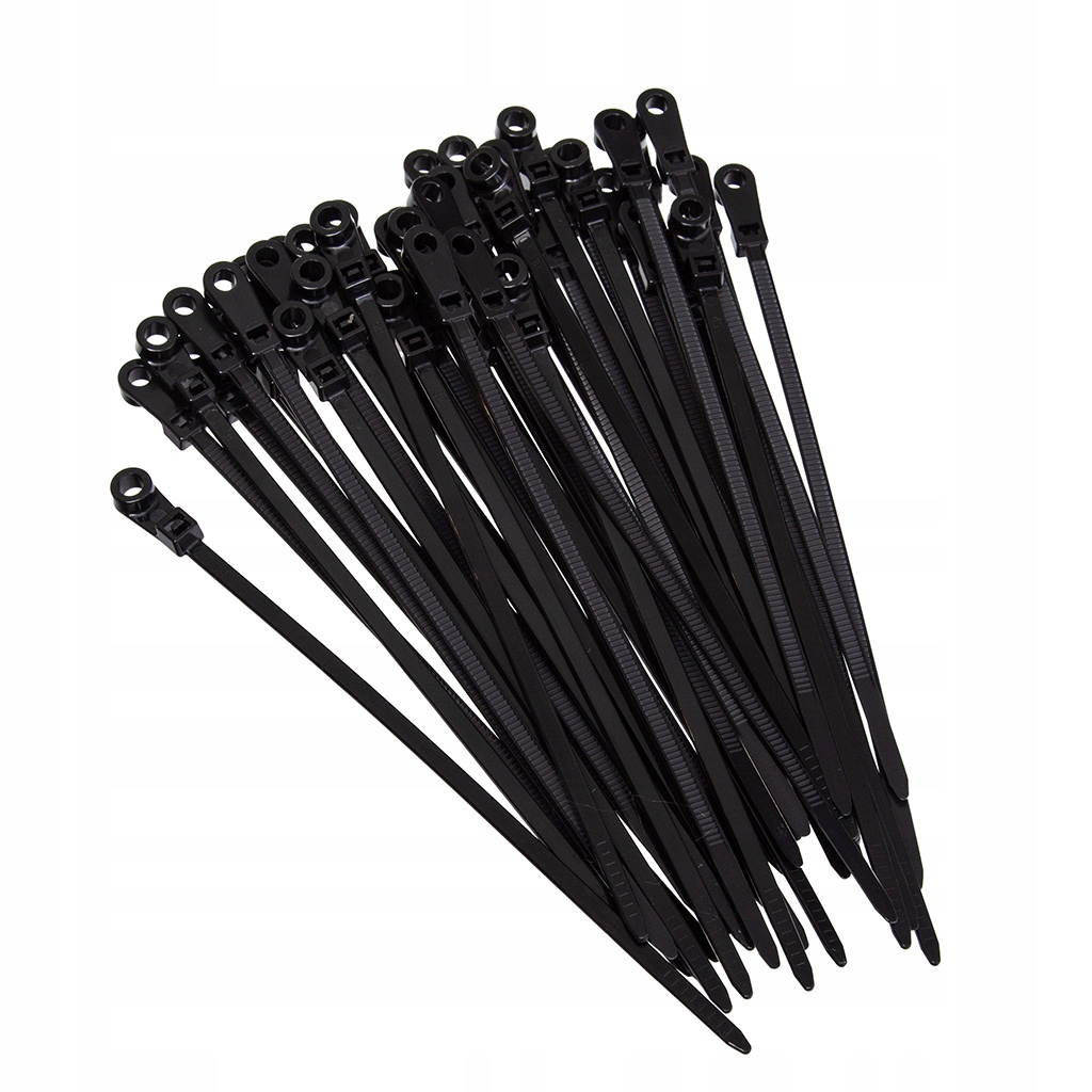 ZESTAW OPASEK KABLOWYCH Z OCZKIEM 3.5x150x4MM 50SZT. CZARNE MAR-POL M66581
