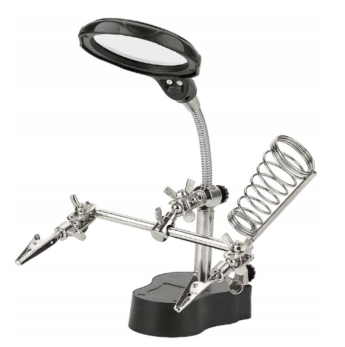 KRAFT&DELE UCHWYT / LUPA DO LUTOWANIA OŚWIETLENE LED TRZECIA RĘKA KD10455