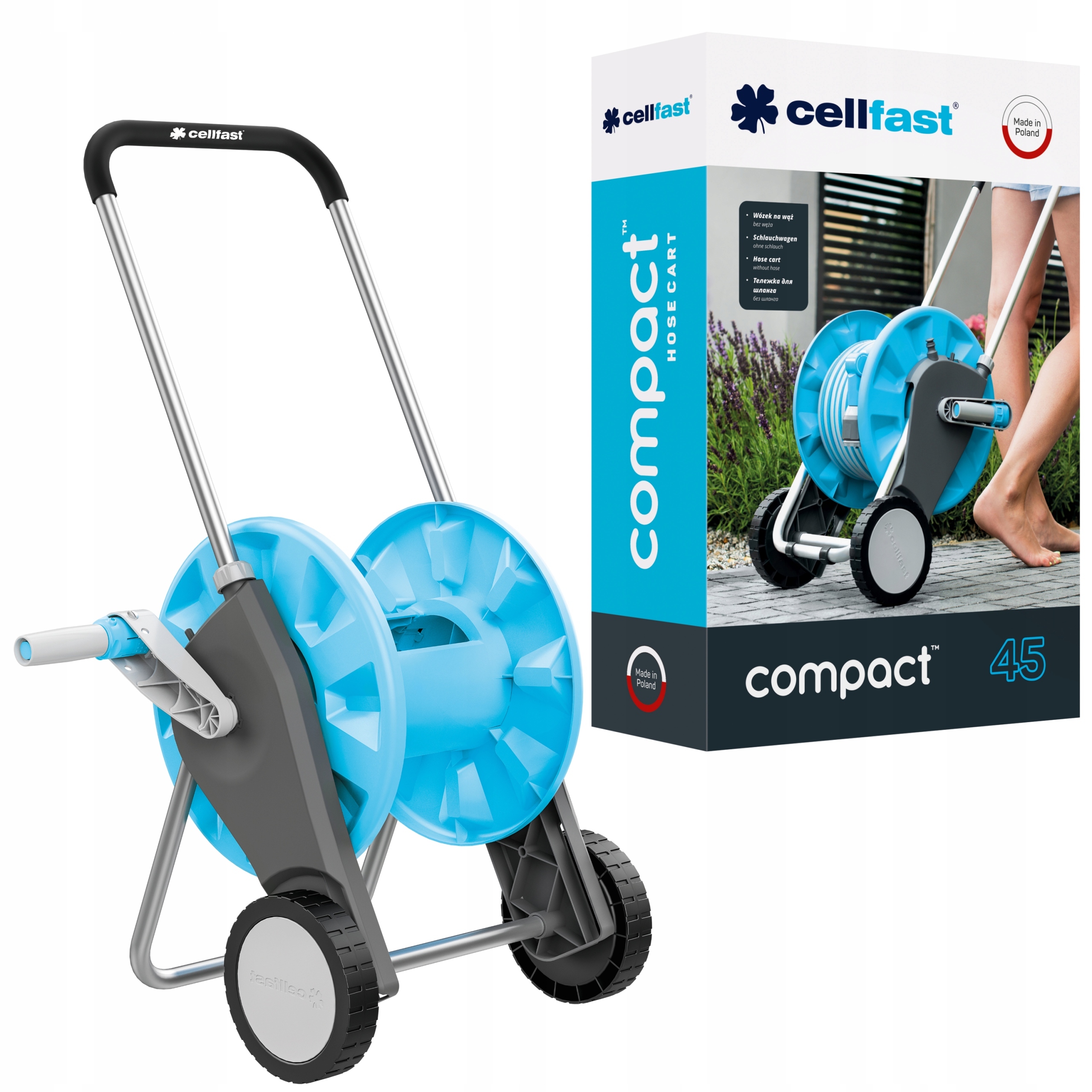 WÓZEK NA WĄŻ COMPACT 1/2" 45M CELLFAST 55-300