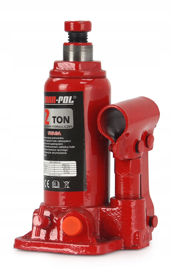 PODNOŚNIK HYDRAULICZNY SŁUPKOWY 2T BUTELKOWY LEWAREK DŹWIGNIK 2000KG 80310