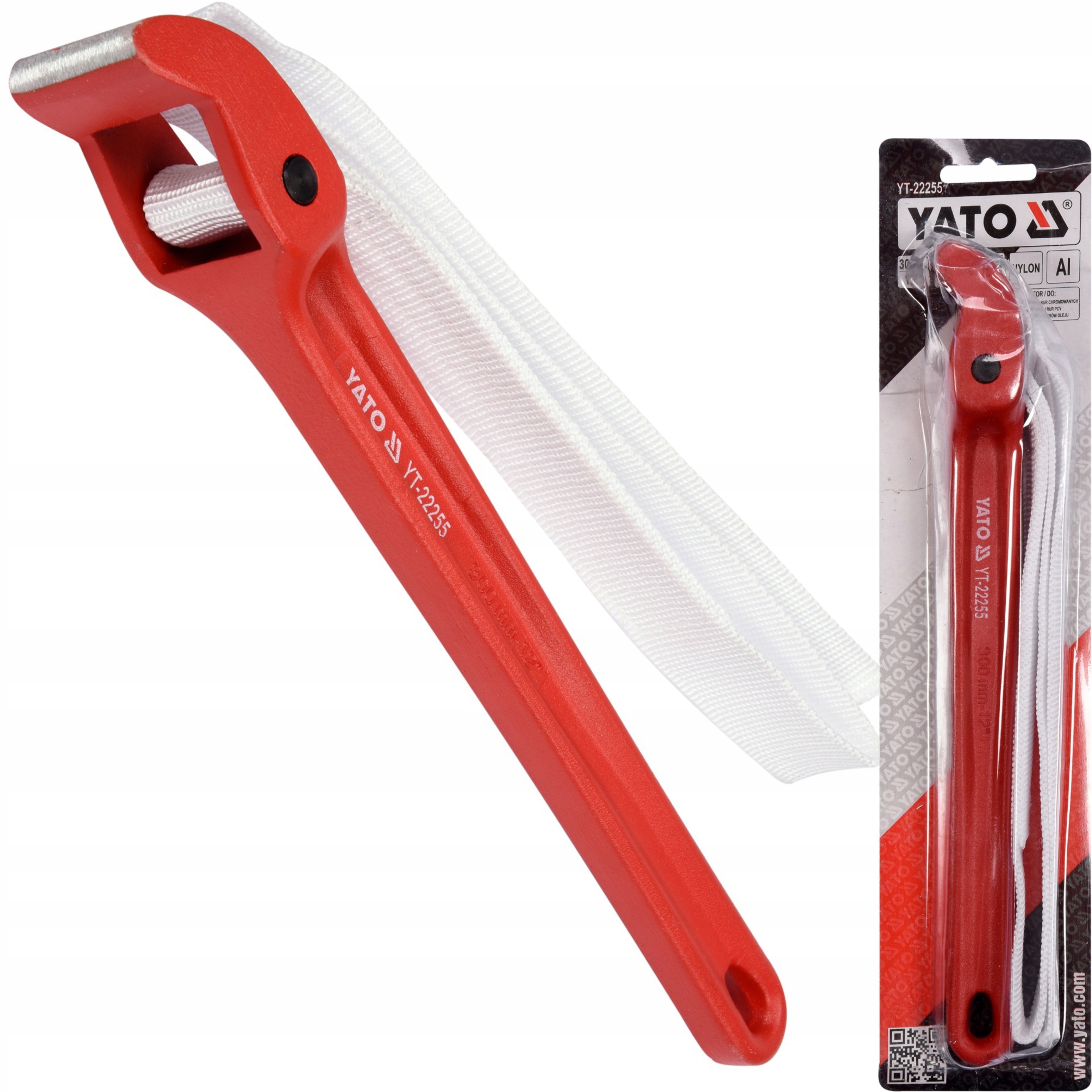 YATO KLUCZ TAŚMOWY DO RUR I FILTRÓW OLEJU 200mm 8'' NYLONOWY PASEK YT-22255