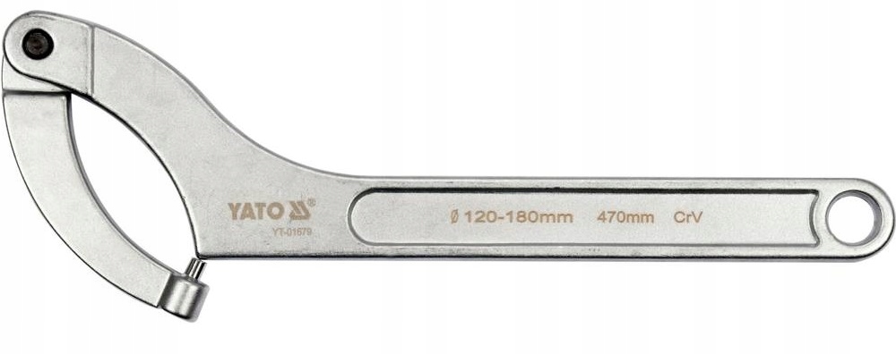 YATO KLUCZ HAKOWY Z OKRĄGŁYM BOLCEM, PRZEGUBOWY 120-180mm YT-01679