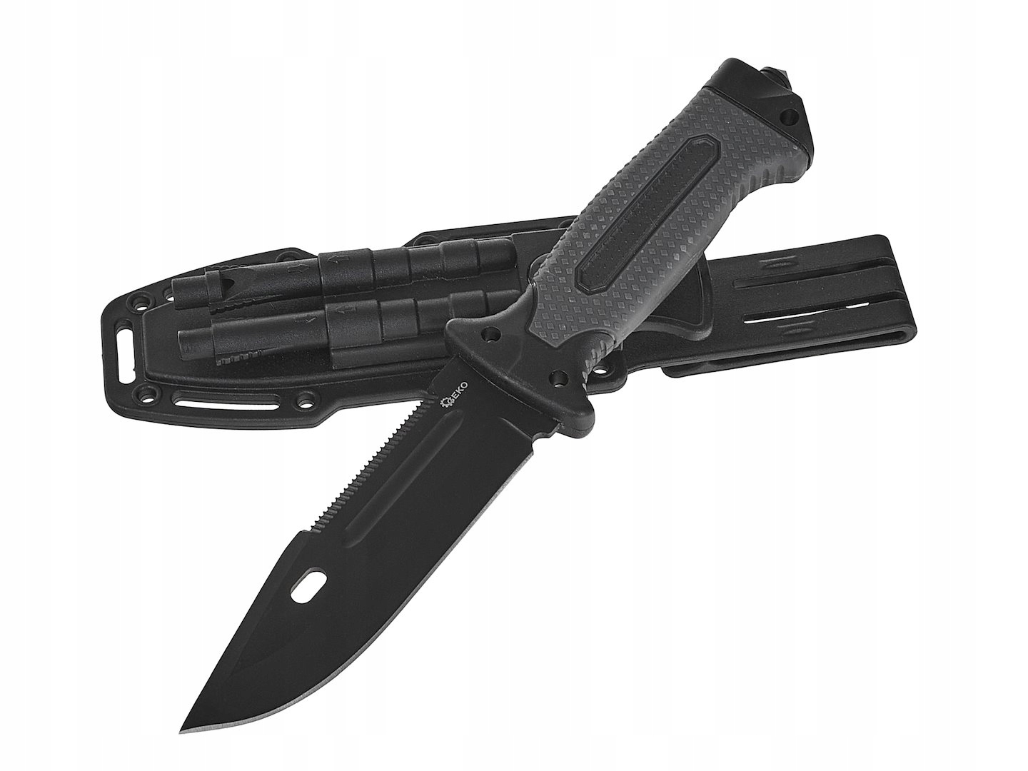 GEKO NÓŻ TAKTYCZNY 275/135MM Z KABURĄ BLACK SURVIVAL SERIES G01890
