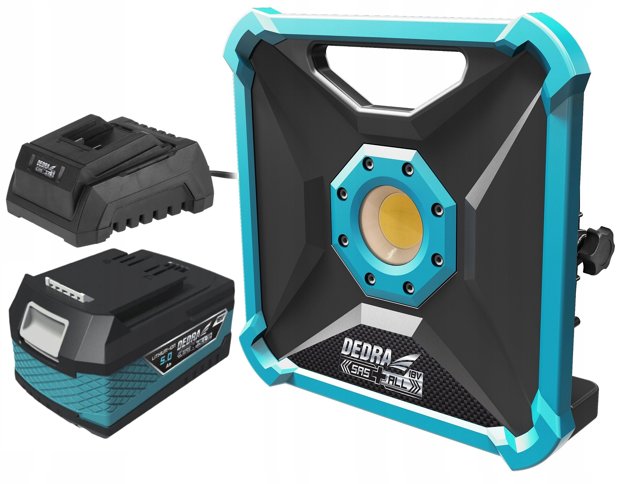 DEDRA DED7071 LAMPA WARSZTATOWA AKUMULATOROWA 18V SAS+ALL +ŁADOWARKA +5Ah