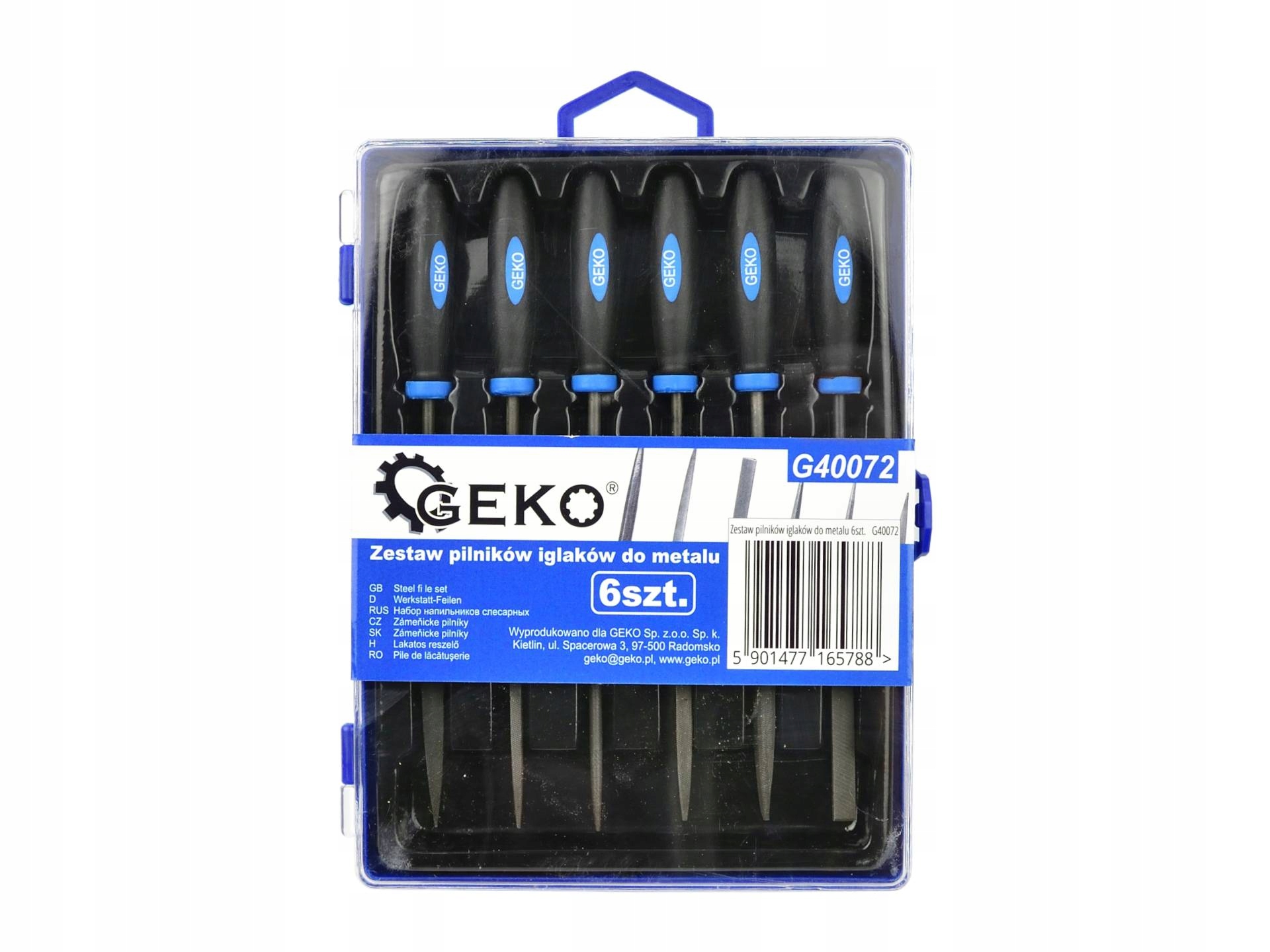 GEKO KOMPLET ZESTAW PILNIKÓW DO METALU IGLAKI 6 SZTUK 160 mm G40072
