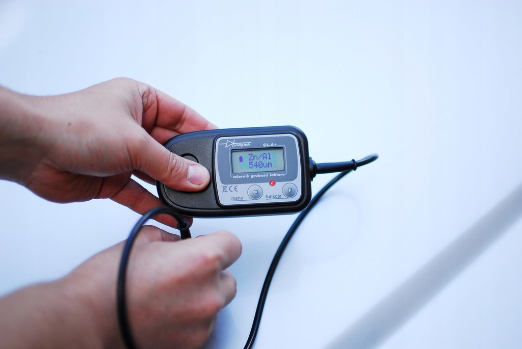 MIERNIK TESTER GRUBOŚCI LAKIERU GL-6S+ CZUJNIK SONDA NA KABLU