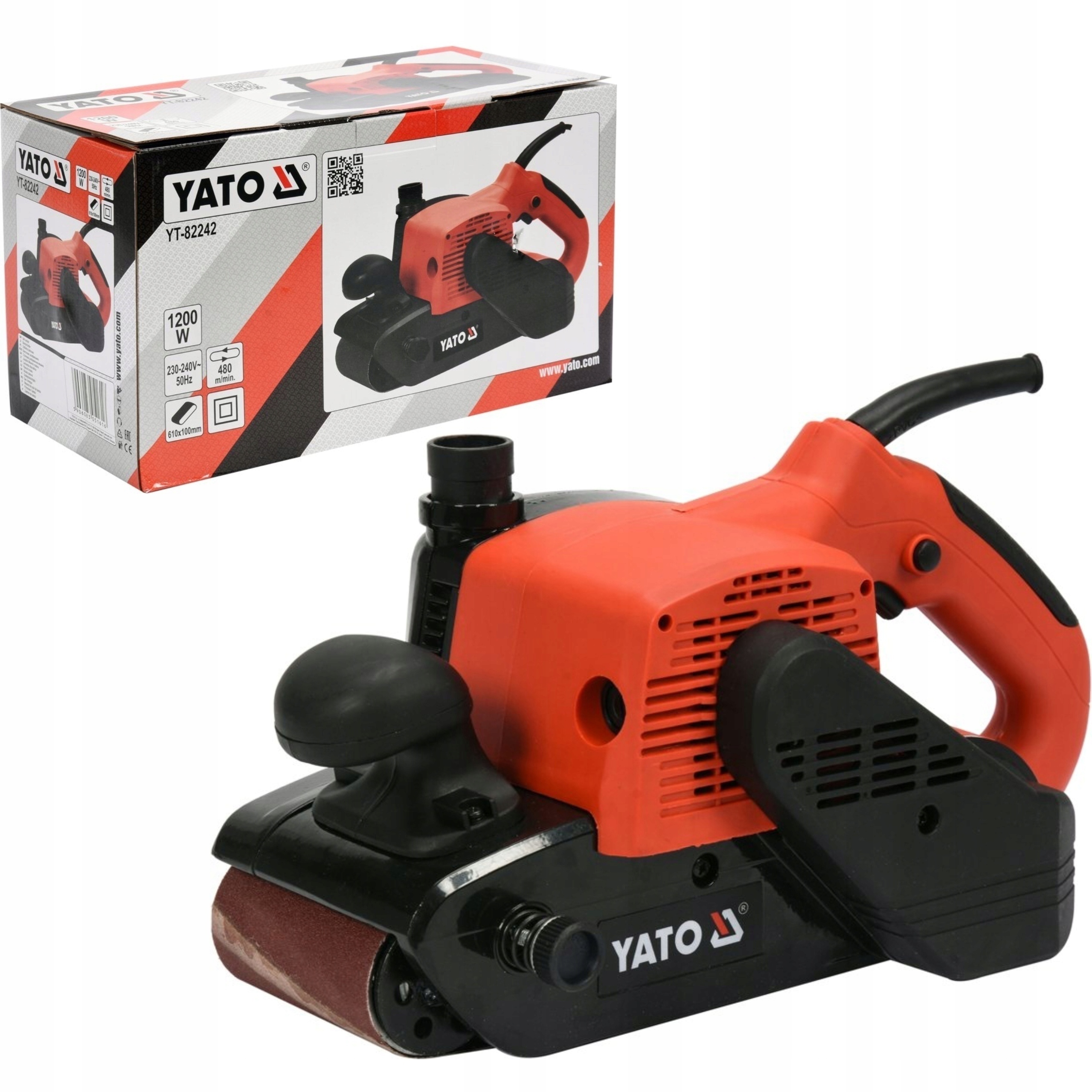 YATO SZLIFIERKA TAŚMOWA CZOŁG 1200W 100mm x 610mm YT-82242 WIELOFUNKCYJNA