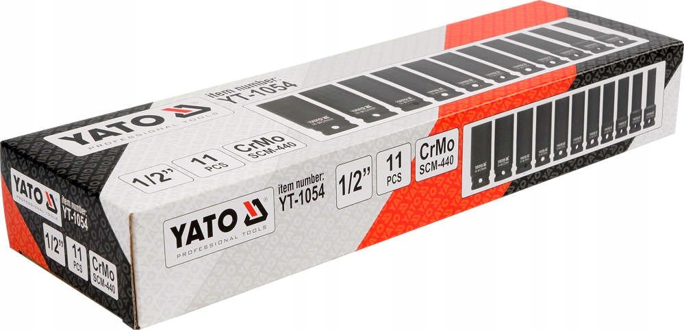 YATO KLUCZ PNEUMATYCZNY UDAROWY DO KÓŁ 1/2 1700Nm KOMPOZYTOWY +NASADKI 11e