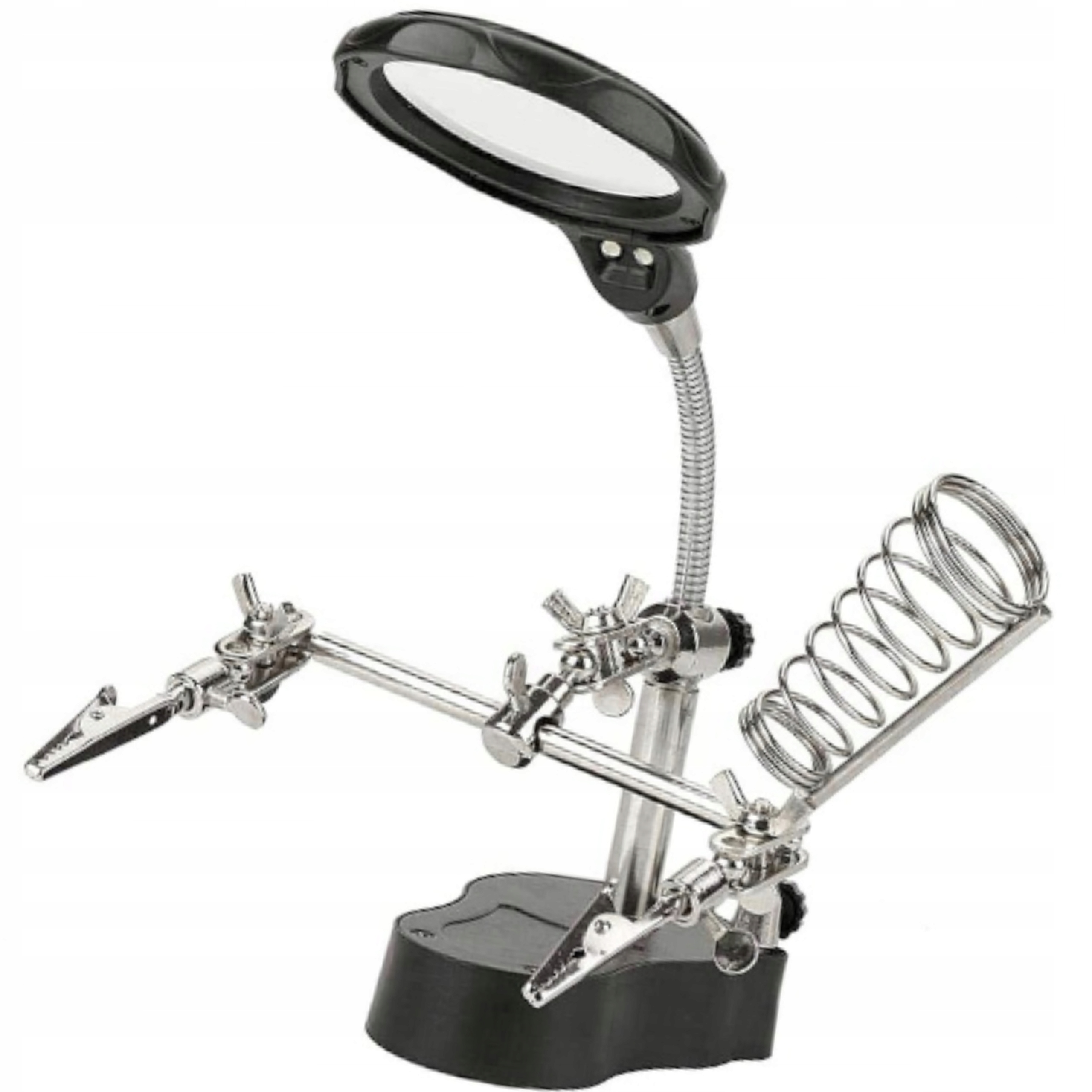 KRAFT&DELE UCHWYT / LUPA DO LUTOWANIA OŚWIETLENE LED TRZECIA RĘKA KD10455