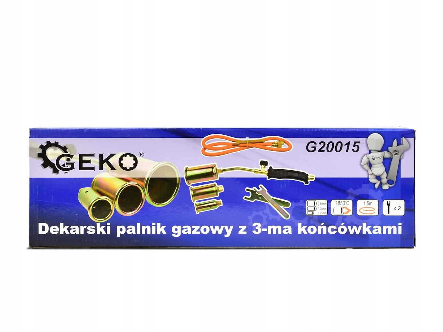 GEKO DEKARSKI PALNIK GAZOWY Z 3-MA KOŃCÓWKAMI 25-35-50MM G20015
