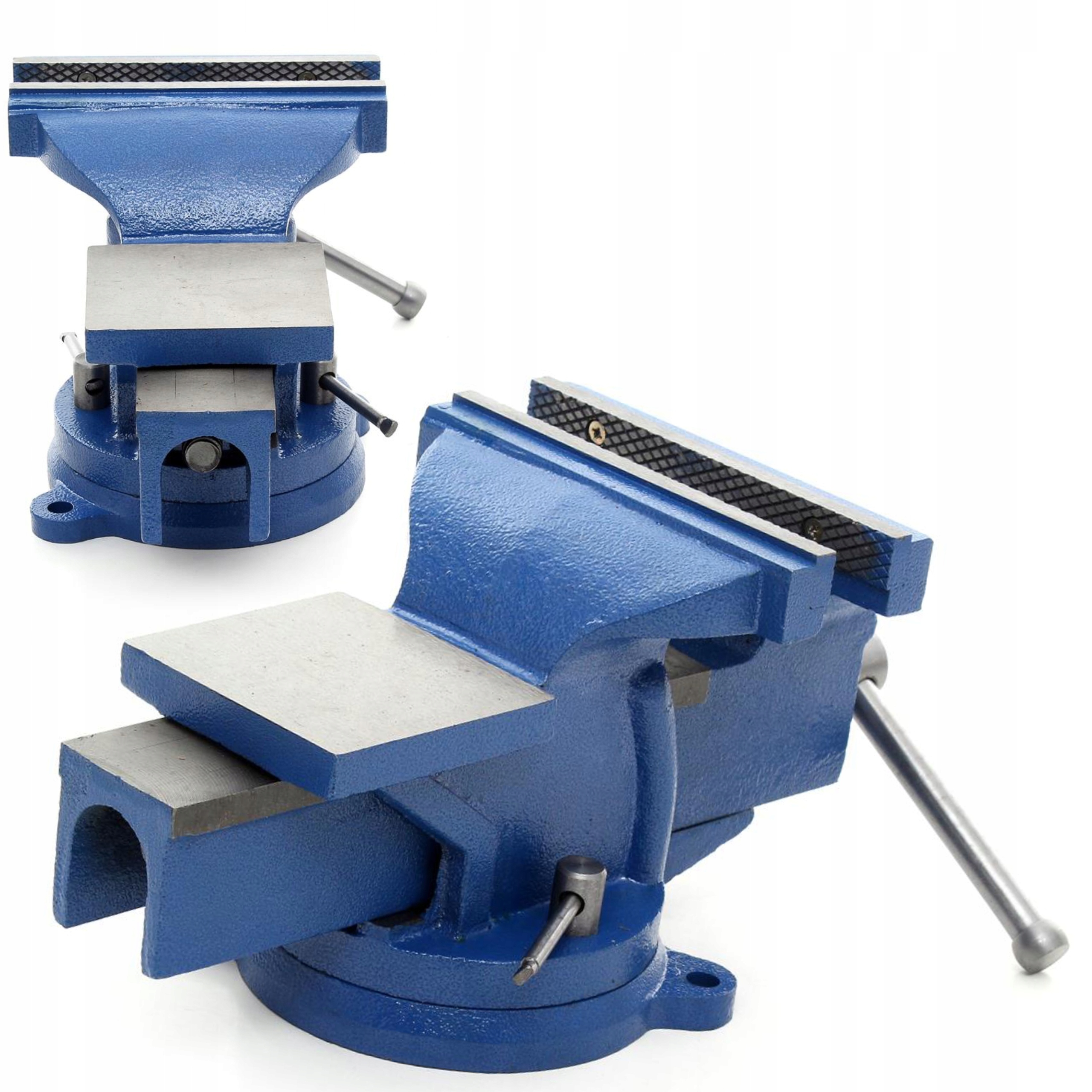 SOLIDNE DUŻE IMADŁO ŚLUSARSKIE OBROTOWE Z KOWADŁEM STALOWO ŻELIWNE 200MM